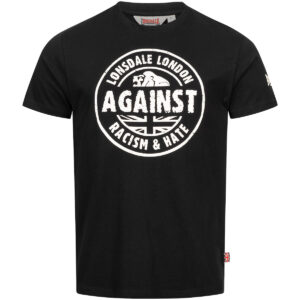 Lonsdale Against Racism and Hate Αθλητικό T-shirt Μαύρο